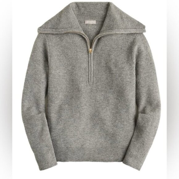 J. Crew Sweaters - J.Crew Gray Half-zip stretch Sweater - Long Sleeve - Size M
